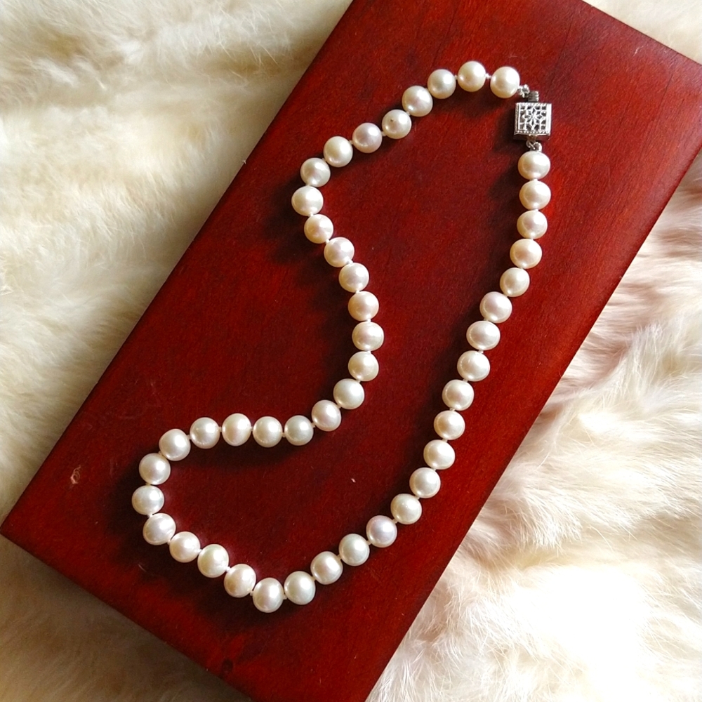 Anthro Freshwater Pearl choker necklace 14" - Picture 5 of 9